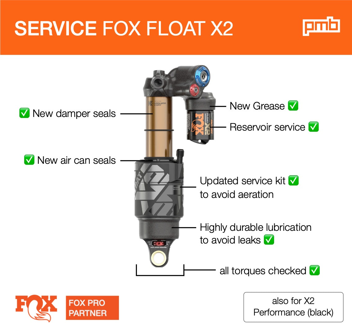 Fox Float X2: Service de Révision Amortisseur