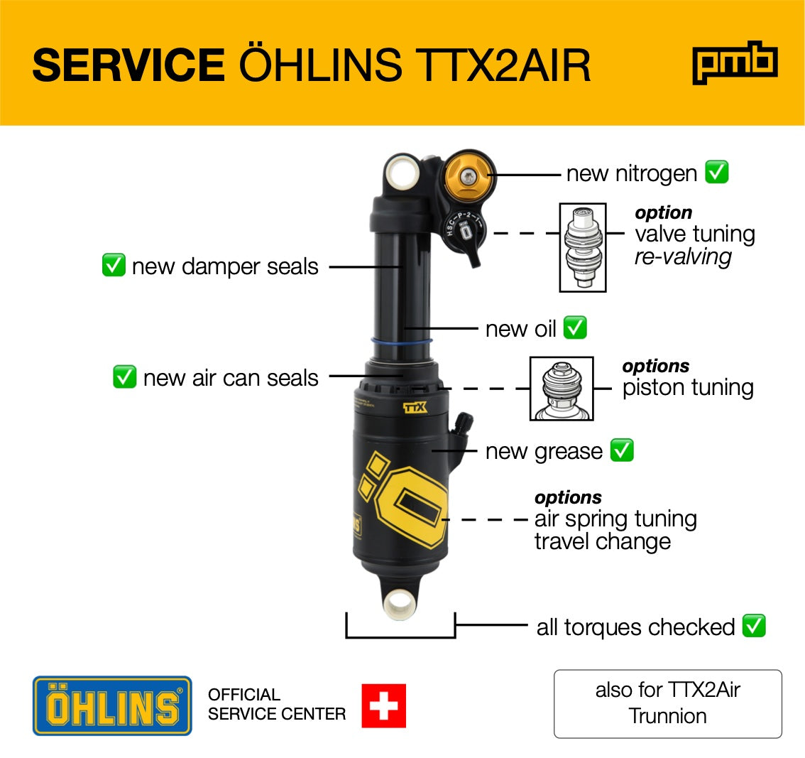 Öhlins TTX2Air Révision Amortisseur avec option Préparation