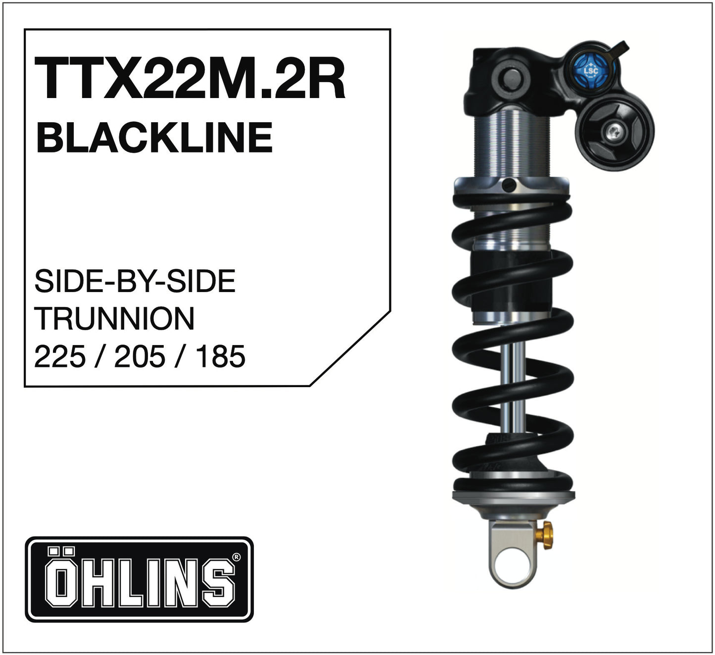 Öhlins TTX22m.2 Blackline Side-by-Side Trunnion