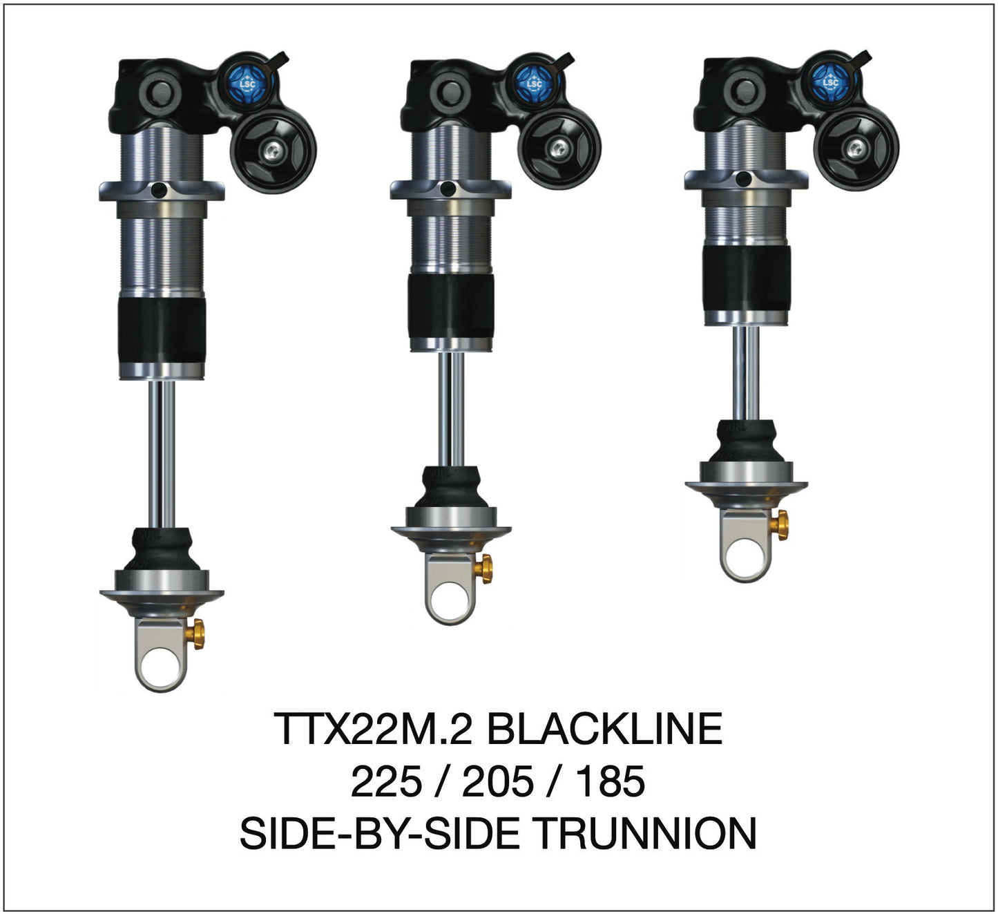 Öhlins TTX22m.2 Blackline Side-by-Side Trunnion